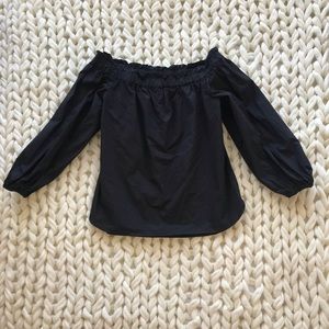 Black off the shoulder jcrew top
